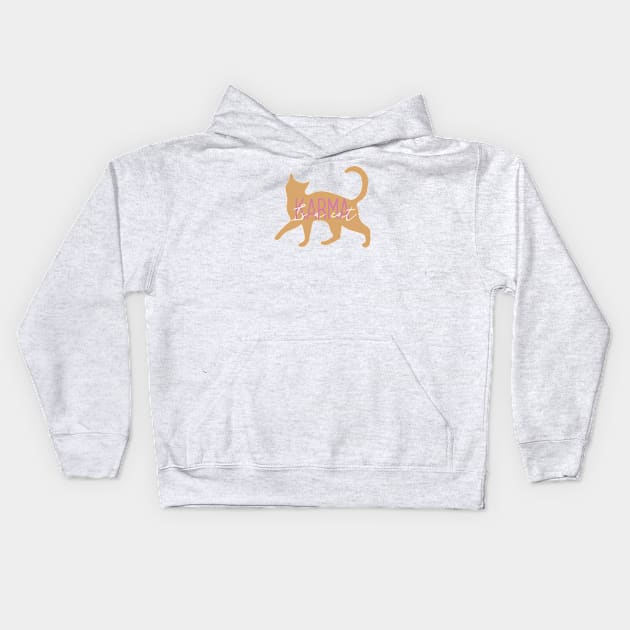 Karma is a Cat Midnights Kids Hoodie by Midnight Pixels